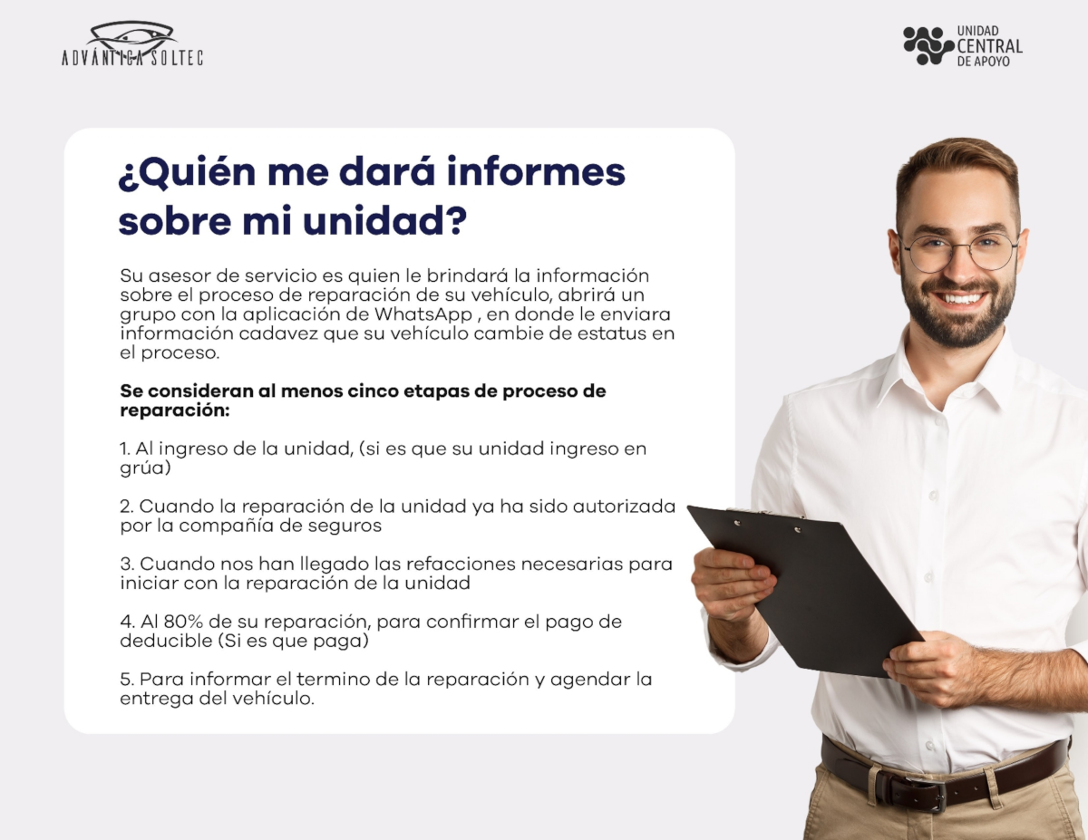 ADVANTICA SOLTEC: Quien me dará informes sobre mi unidad?